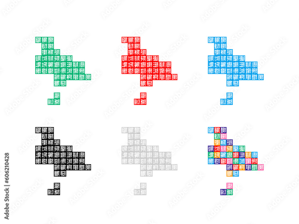 兵庫県　地図_デフォルメ⑩