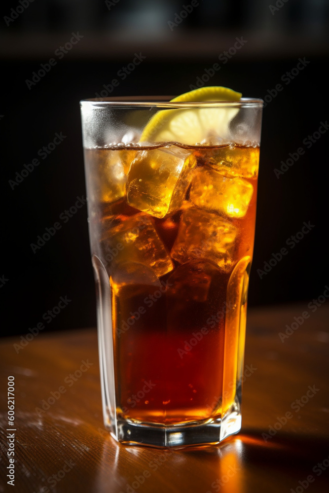 A glass of ice tea generative AI A glass of ice tea generative AI