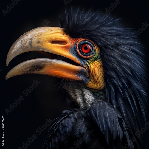 Close-up Portrait of a Hornbill, A Glimpse into its Soul