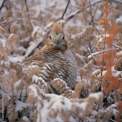 Grouse Camouflaged in its Habitat, A Master of Disguise