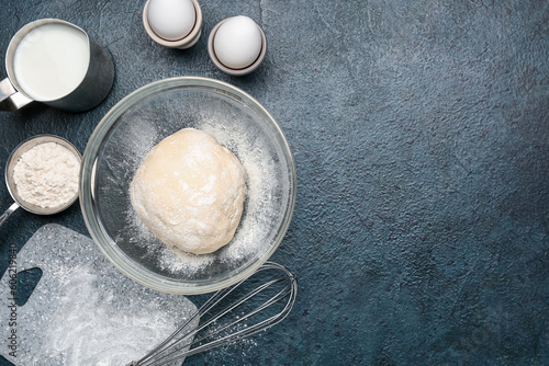 Freshly prepared dough in g...