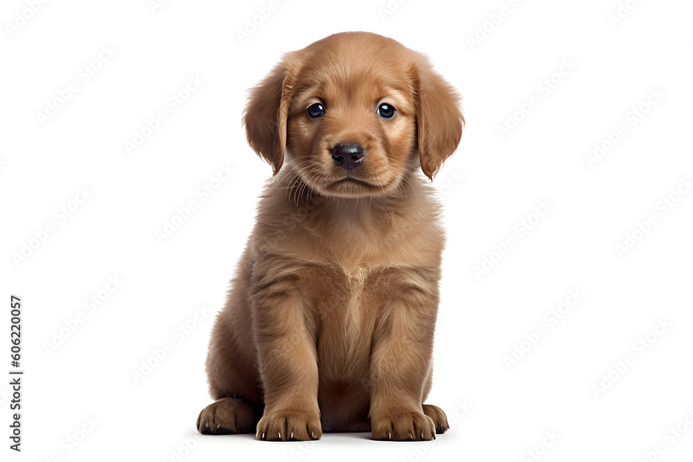 Cute Labrador puppy portrait studio shot