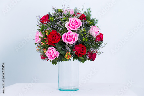 Fototapeta Naklejka Na Ścianę i Meble -  Flower vase on white background