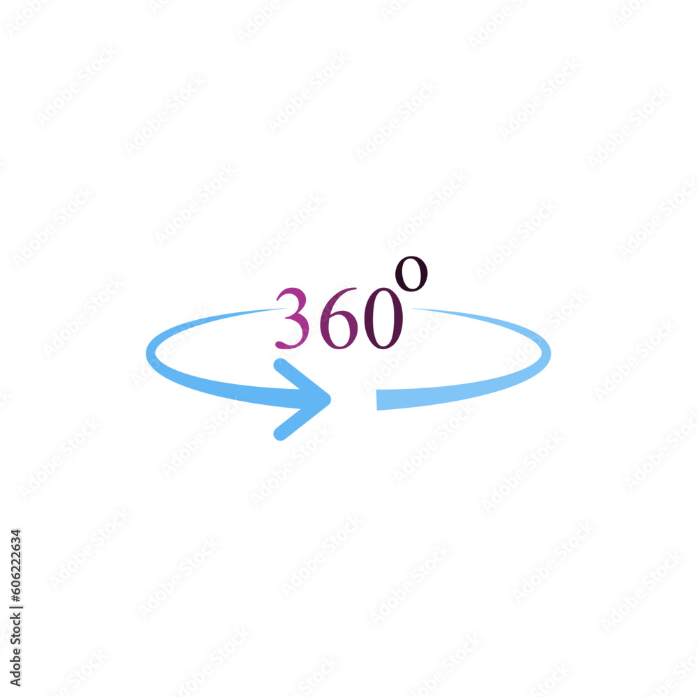 360 degree icon vector design templates