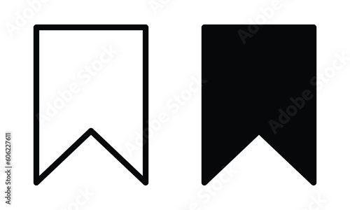 Bookmark icon with outline and glyph style.