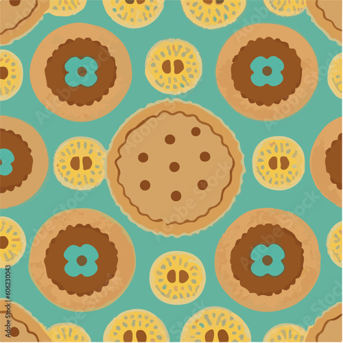 cute simple linzer torte pattern, cartoon, minimal, decorate blankets, carpets, for kids, theme print design
