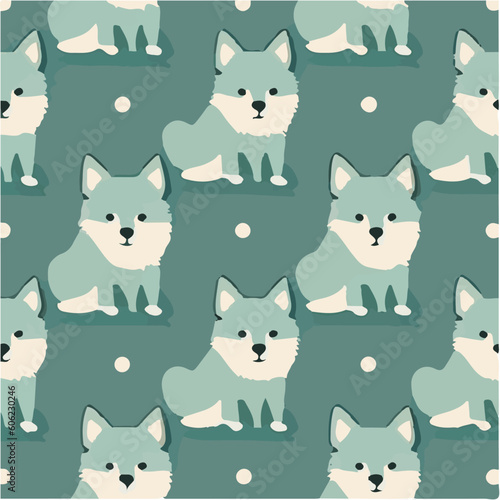 cute simple wolf pattern, cartoon, minimal, decorate blankets, carpets, for kids, theme print design
