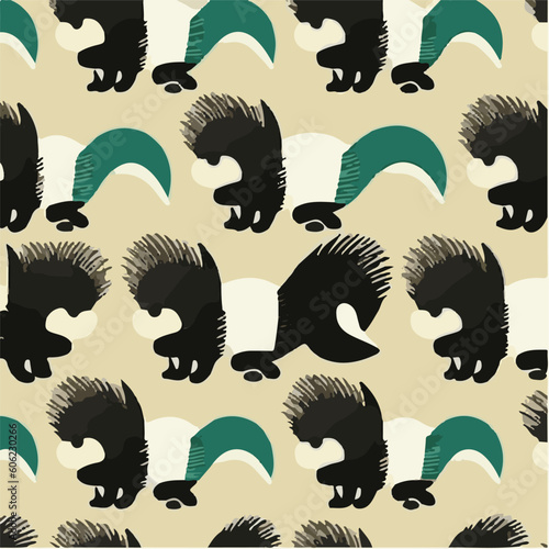 cute simple skunk pattern, cartoon, minimal, decorate blankets, carpets, for kids, theme print design
