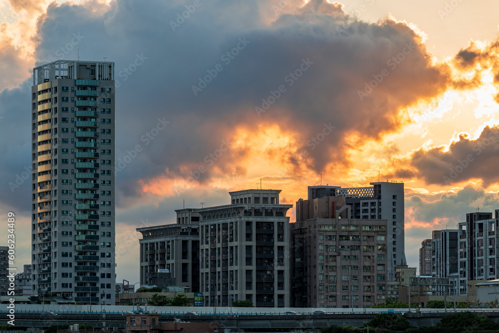 Sunset clouds at Dadaocheng Wharf, Datong District, Taipei City, Taiwan