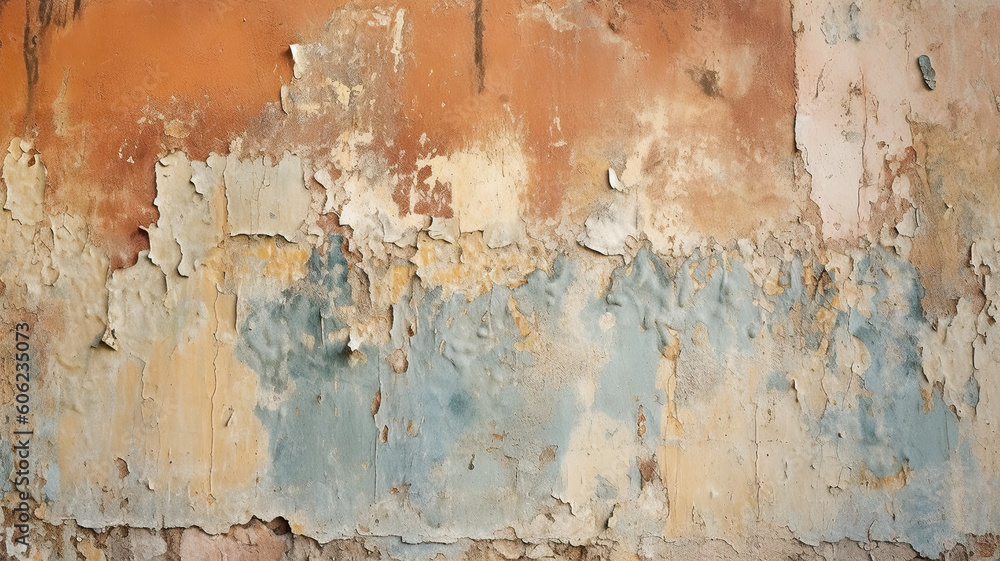 Fototapeta premium Generative AI Illustration of a Painted Wall for Use as a Graphic Resource
