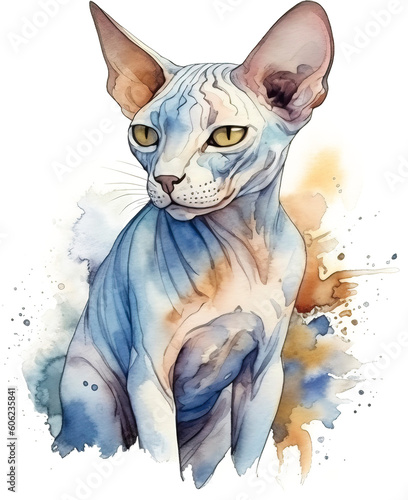 Watercolor cat © vuang