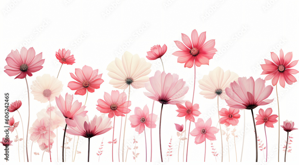 pink and white flowers, Generative Ai