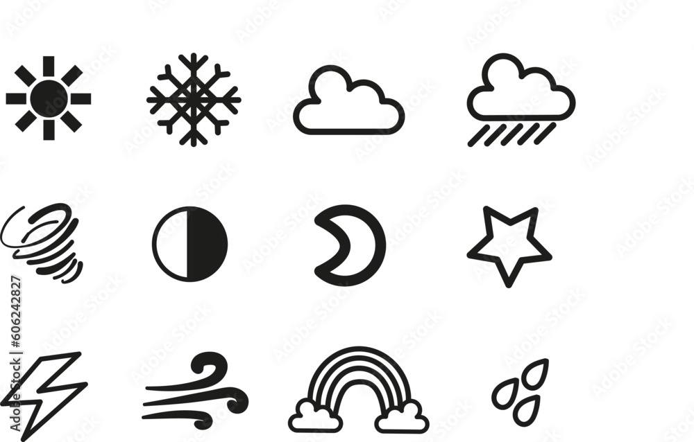 weather icon set for any illustrations weather icon set for any illustrations