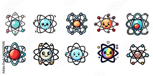 Atom vector set collection graphic clipart design