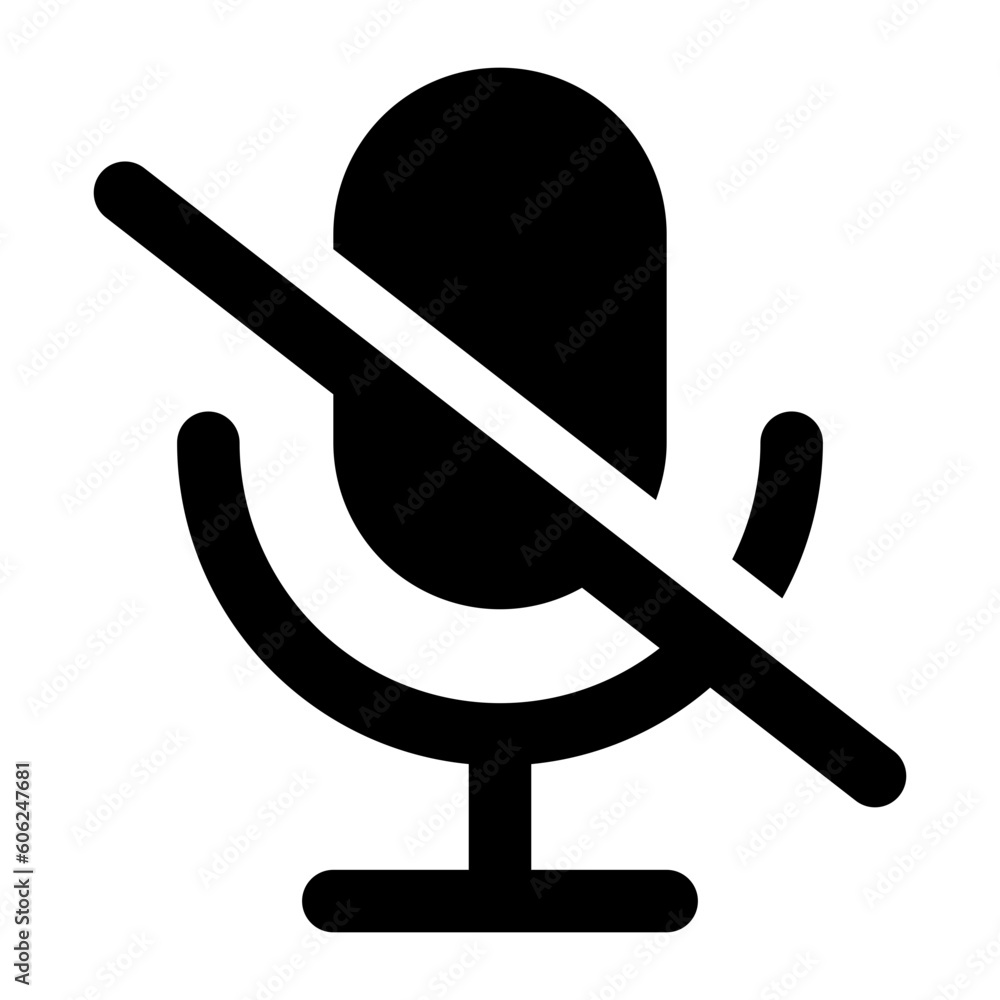 Podcast Mic Off Icon Podcast Mic Off Icon