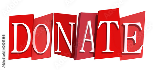 Red Donate sign
