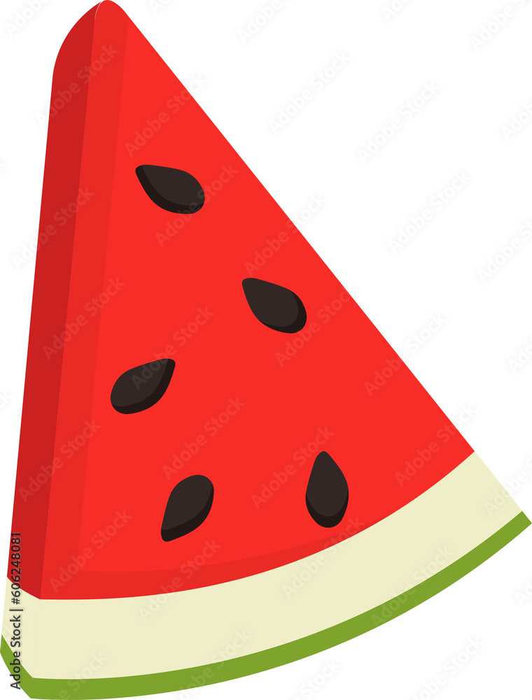 Sliced watermelon icon or logo, delicious healthy fruit of the tropics Sliced watermelon icon or logo, delicious healthy fruit of the tropics