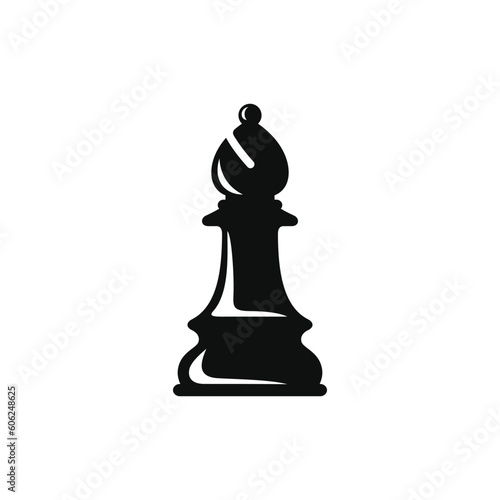 Bishop chess icon isolated on white background