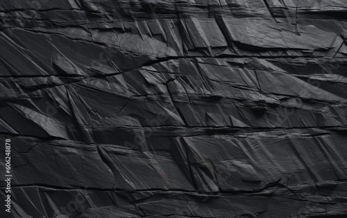 Dark grey black slate background Black stone texture Slate background  Generative AI