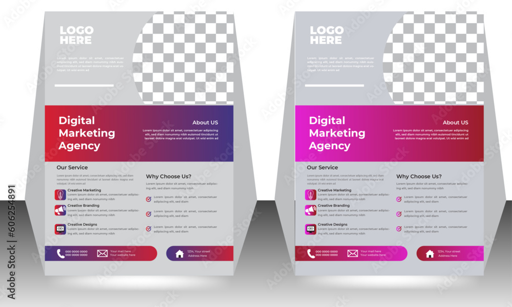 Obraz premium School Admission Flayer, Corporate business flyer template design advertise, publication.