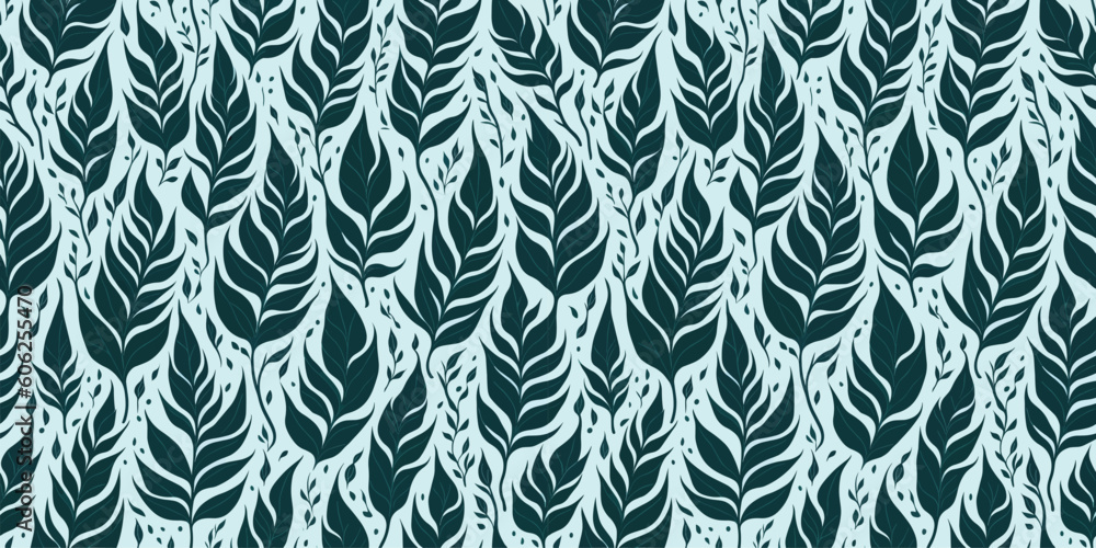 seamless pattern of green leaves seamless pattern of green leaves