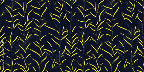 seamless pattern of yellow leaves