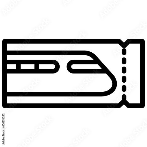 Ticket outline icon