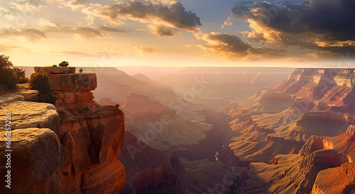 A beautiful summer vacation in the grand canyons with amazing scenery and an amazing sunset.  A great holiday to enjoy hiking and nature  generative AI 