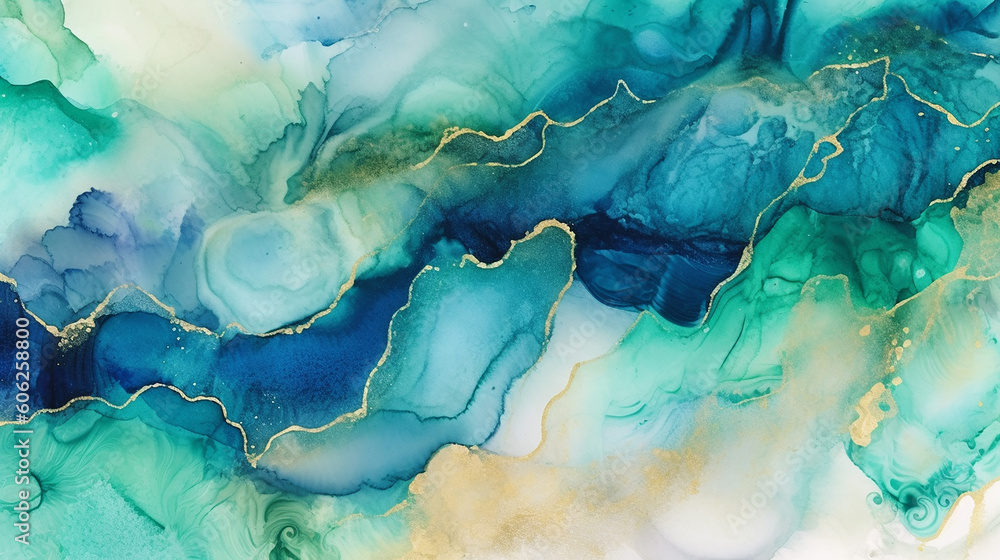 Watercolor abstract background made by alcohol ink. 