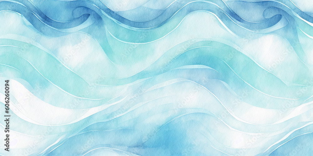 Abstract water by Vita. Digitally hand painted details 