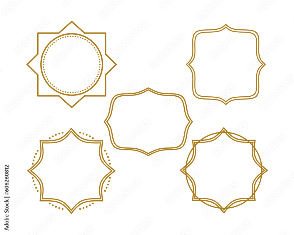 Islamic golden frames set Islamic golden frames set