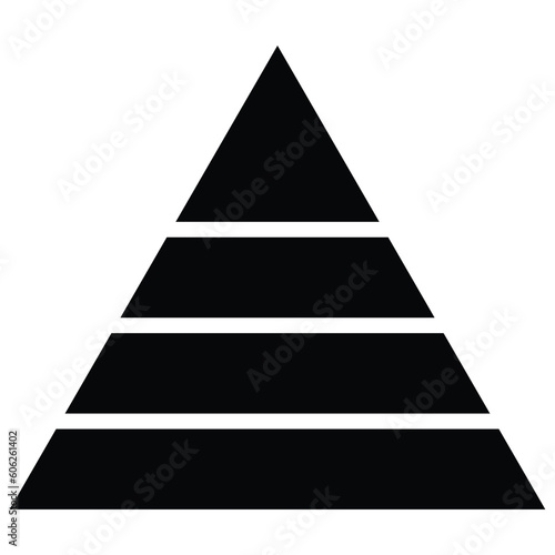 segmental illustration of  pyramid scheme graph, pyramid triangle isolated