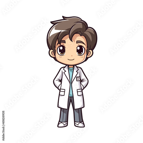 doctor cartoon character with ground suit