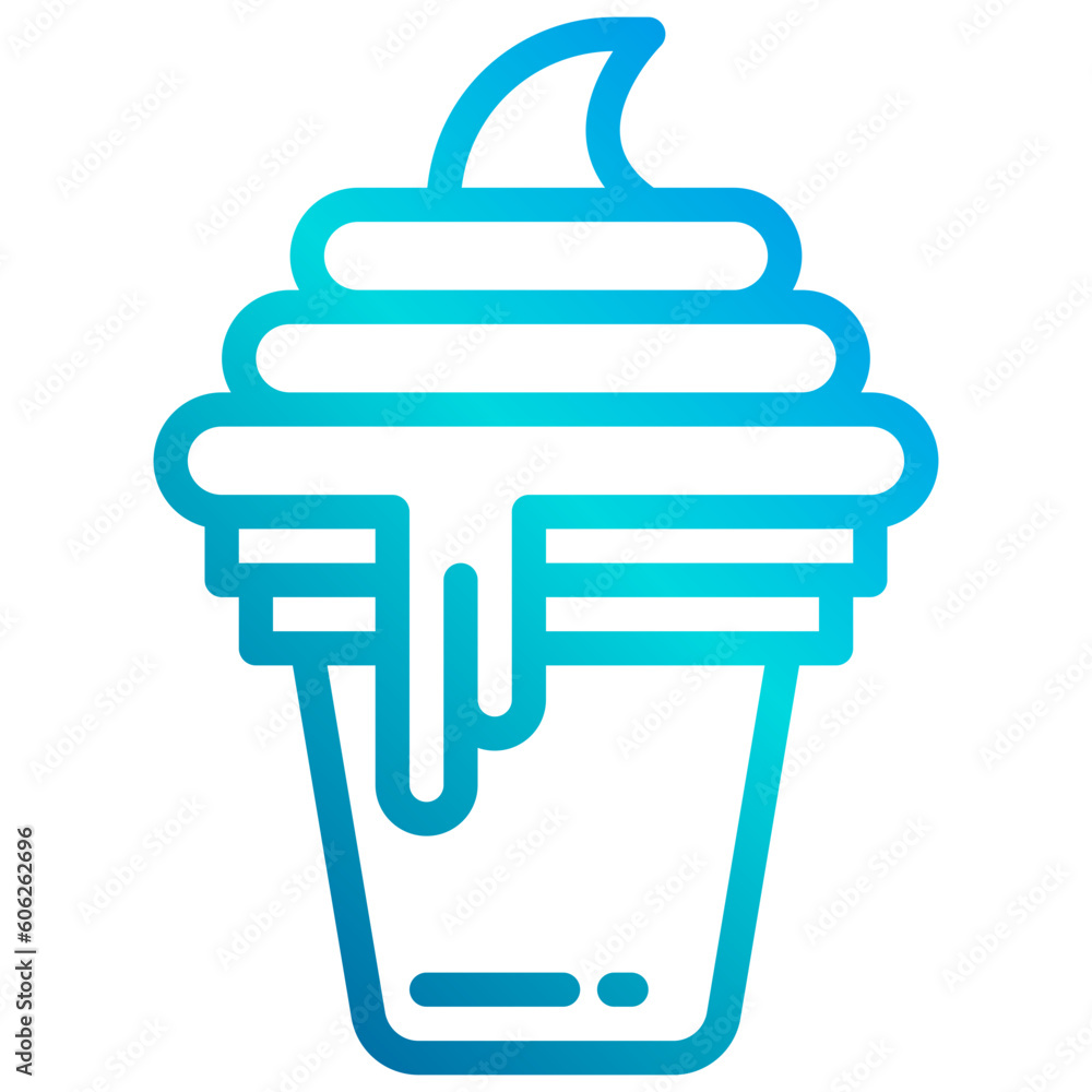 Icecream gradient line icon Icecream gradient line icon