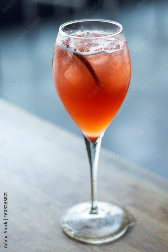Blood Orange and Prosecco wine spritzer cocktail Blood Orange and Prosecco wine spritzer cocktail