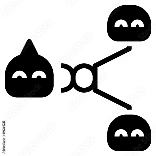 cloning glyph style icon