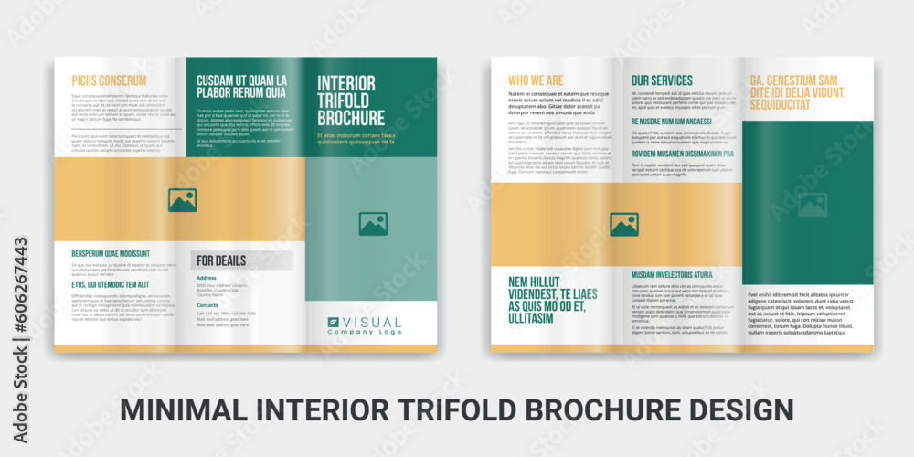 Minimal Interior Trifold Brochure Design Interior catalogue Minimal Interior Brochure
