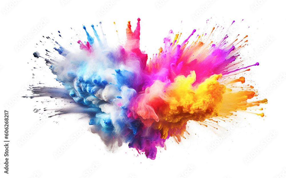 Ai generative. Colored powder explosion. Ai generative. Colored powder explosion.