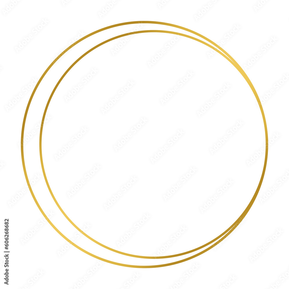 Gold circle frame.
Gold circle frame.