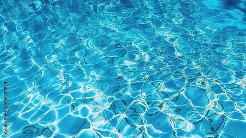 Serene Top View of Pool Water, Mesmerizing Surface Texture. Generative AI