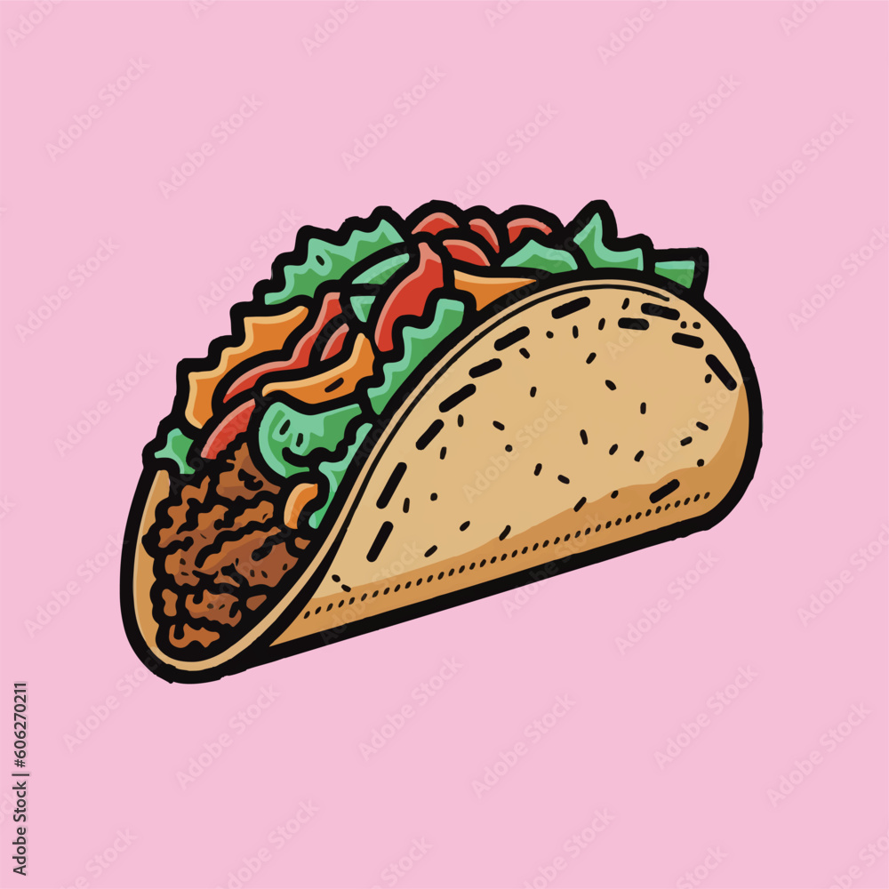 illustration of a taco illustration of a taco