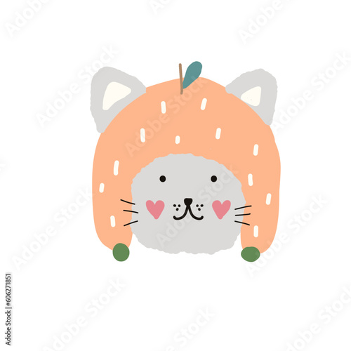 cat with orange head