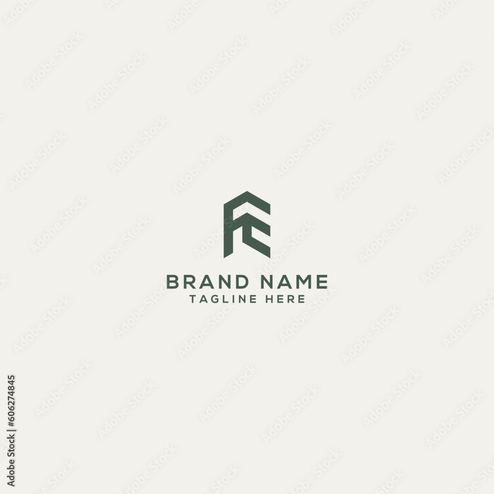 Alphabet letter FE EF monogram logo vector template. Initial based ...
