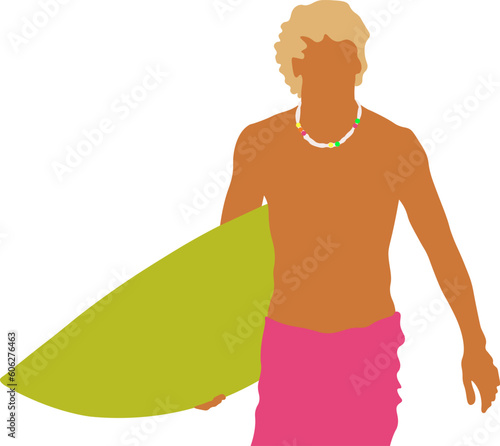 Guy surfer with a board