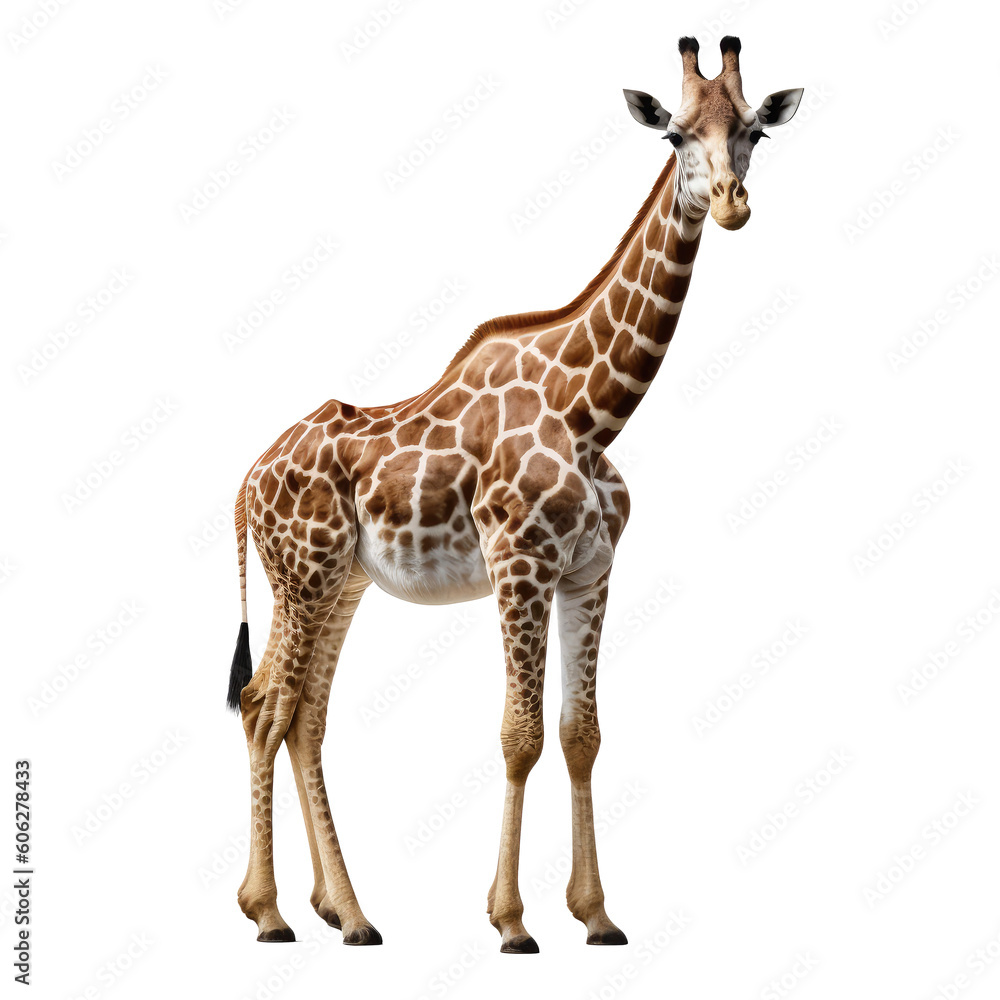 Obraz premium rare fiiraffe isolated on white