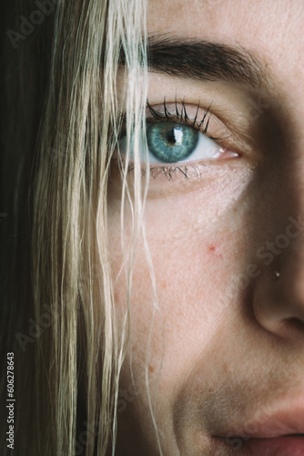 close up of a person