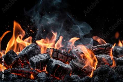 Close Up of Burning Charcoal