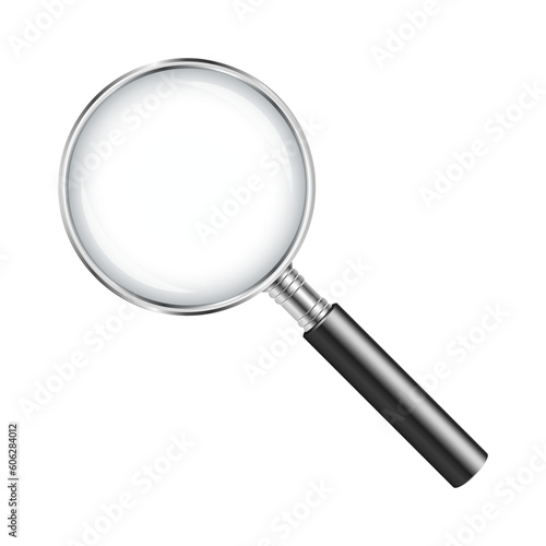 Magnifying glass on transparent background. PNG design element. © dehweh
