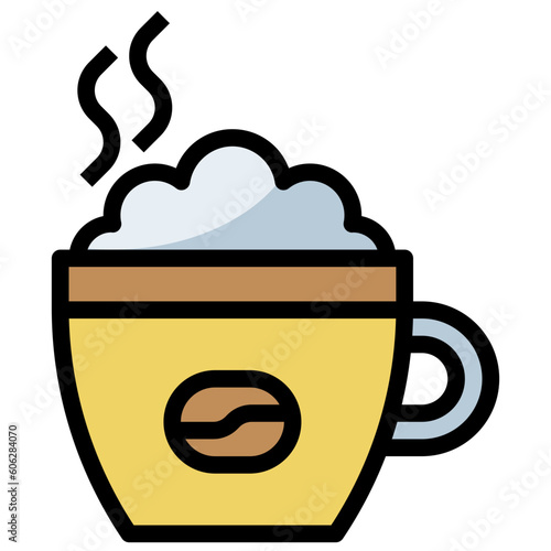 capuccino line icon,linear,outline,graphic,illustration