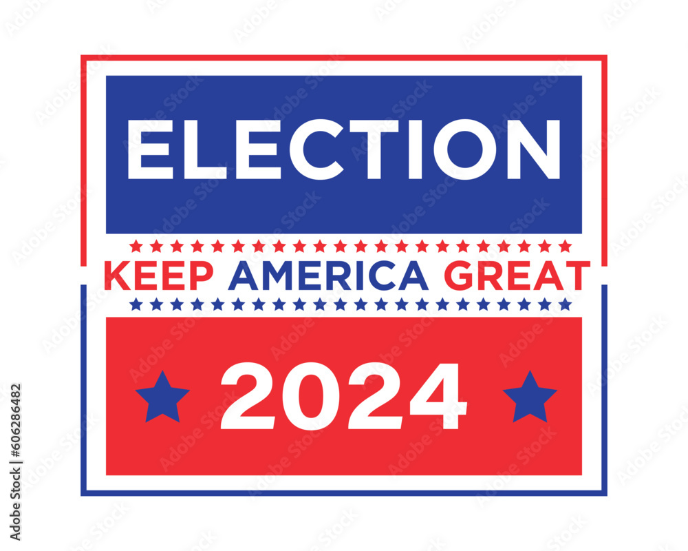 Fototapeta premium USA Presidential Election Day. USA debate of president voting 2024. Vote for Political election campaign